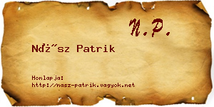 Nász Patrik névjegykártya